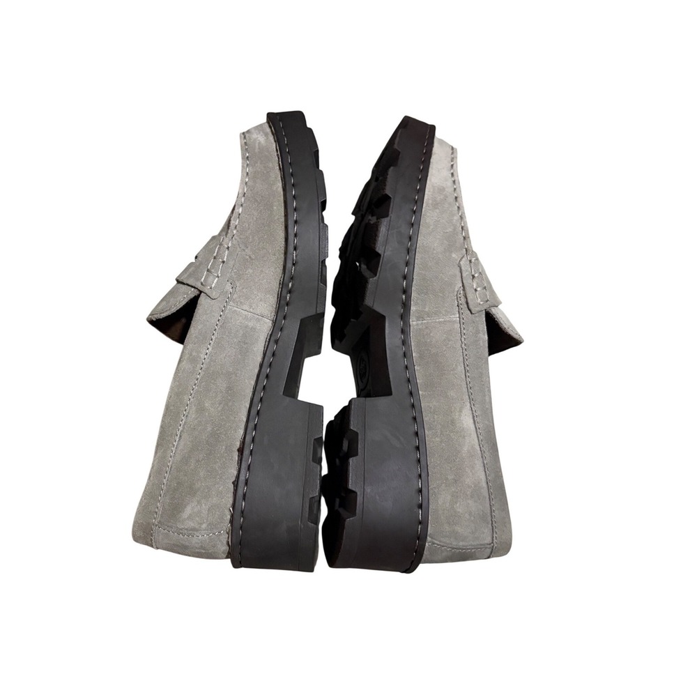 Born Carrera Penny Loafers Women 9 Grey Suede Lug Sole Slip On NWOT BR0041755 - Picture 3 of 8